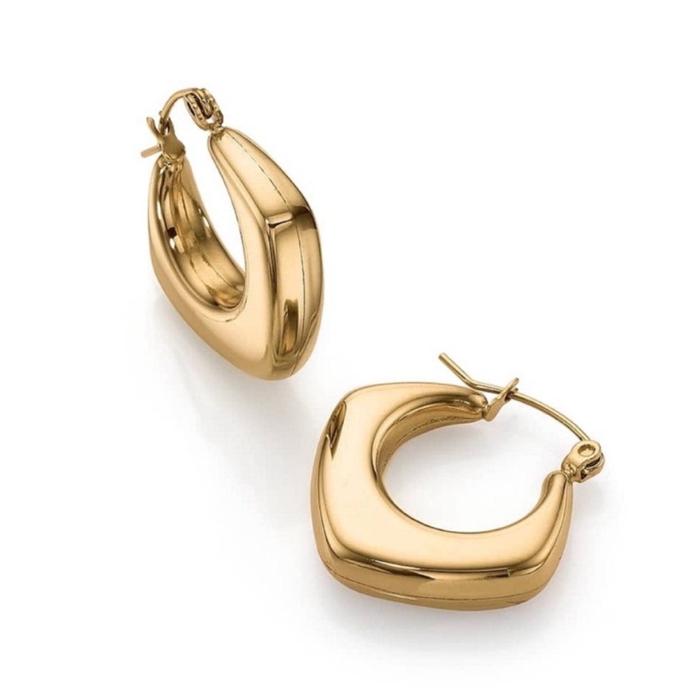 Zara Monday to Friday Gold Earrings NWOT